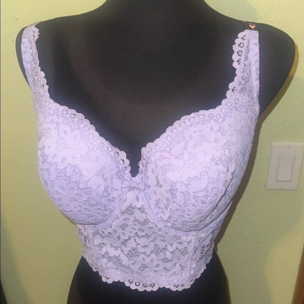 Victoria’s Secret Lavender Lace Corset Bra
